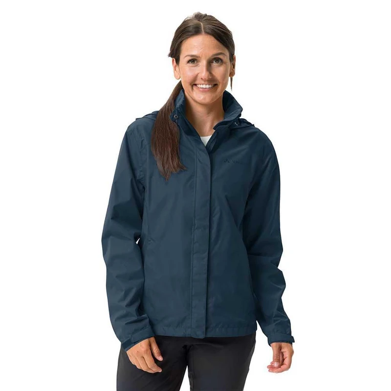 VAUDE Women's Rain Jacket Escape Bike Light Dark Sea, Waterproof, Breathable, Eco-Friendly, Size Medium (46)