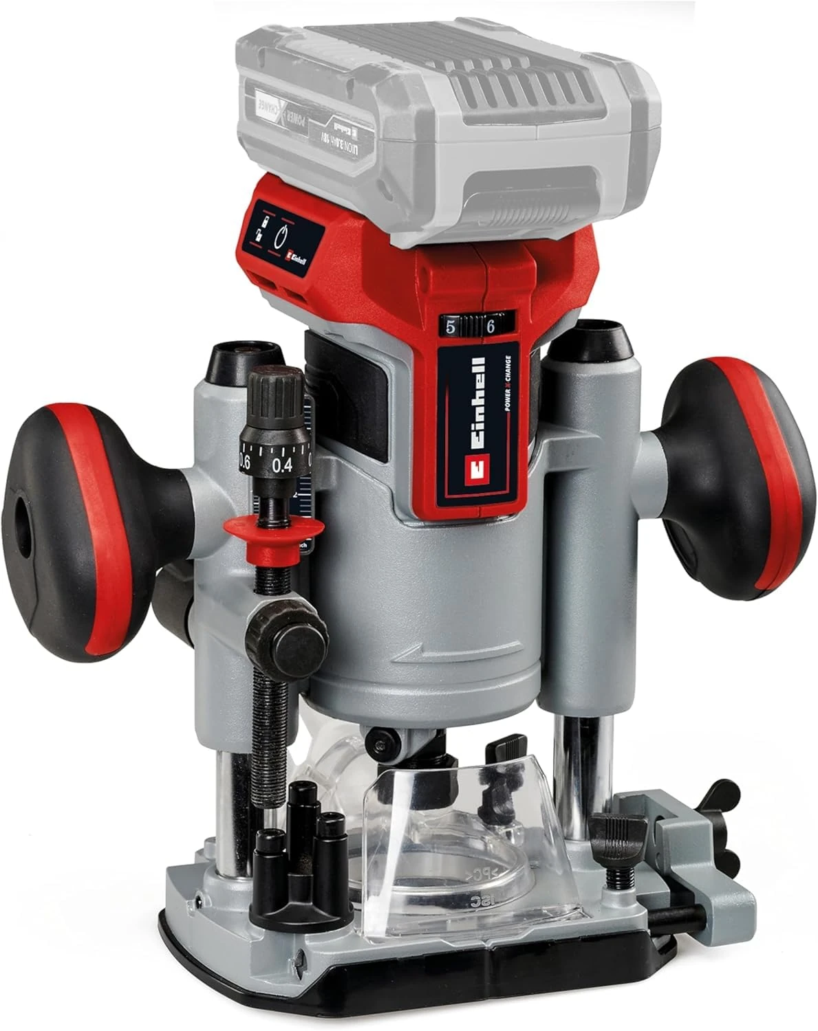 Einhell Power X-Change 18V Cordless Wood Router & Palm Router Tool Set - Brushless Motor, Fine Depth Adjustment - TP-RO 18 Li BL Routers Woodworking Set - Battery and Charger Not Included