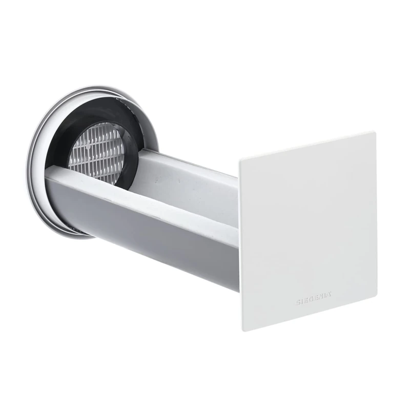 SIEGENIA Aerotube DD 160 Wall Fan, Decentralized Living Room Ventilation with Passive Supply and Exhaust Air, Ventilation System for Fresh Air Supply with Filter, Sound Insulation and Subtle Design - Image 1