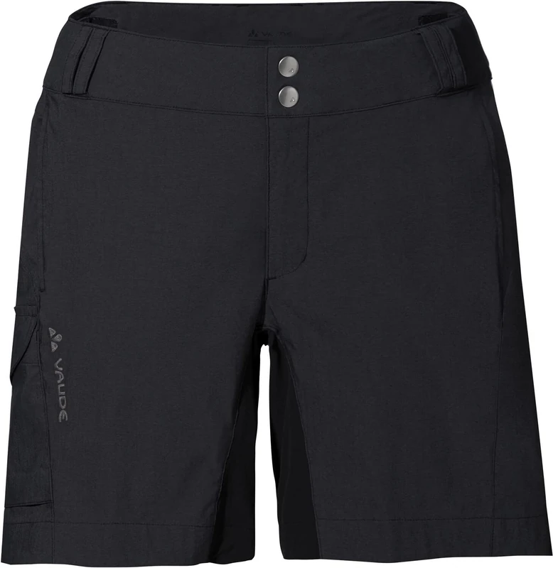 VAUDE Women's Tremalzini Shorts II - Bike Shorts for Women - Includes Inner Shorts - Breathable Cycling Shorts Plain Black