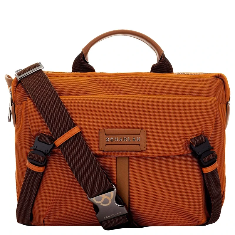 SCHARLAU BR12-N11OR Unisex Bell X-1 Fabric and Leather Belt Bag Orange, orange, standard size, Shoulder bag