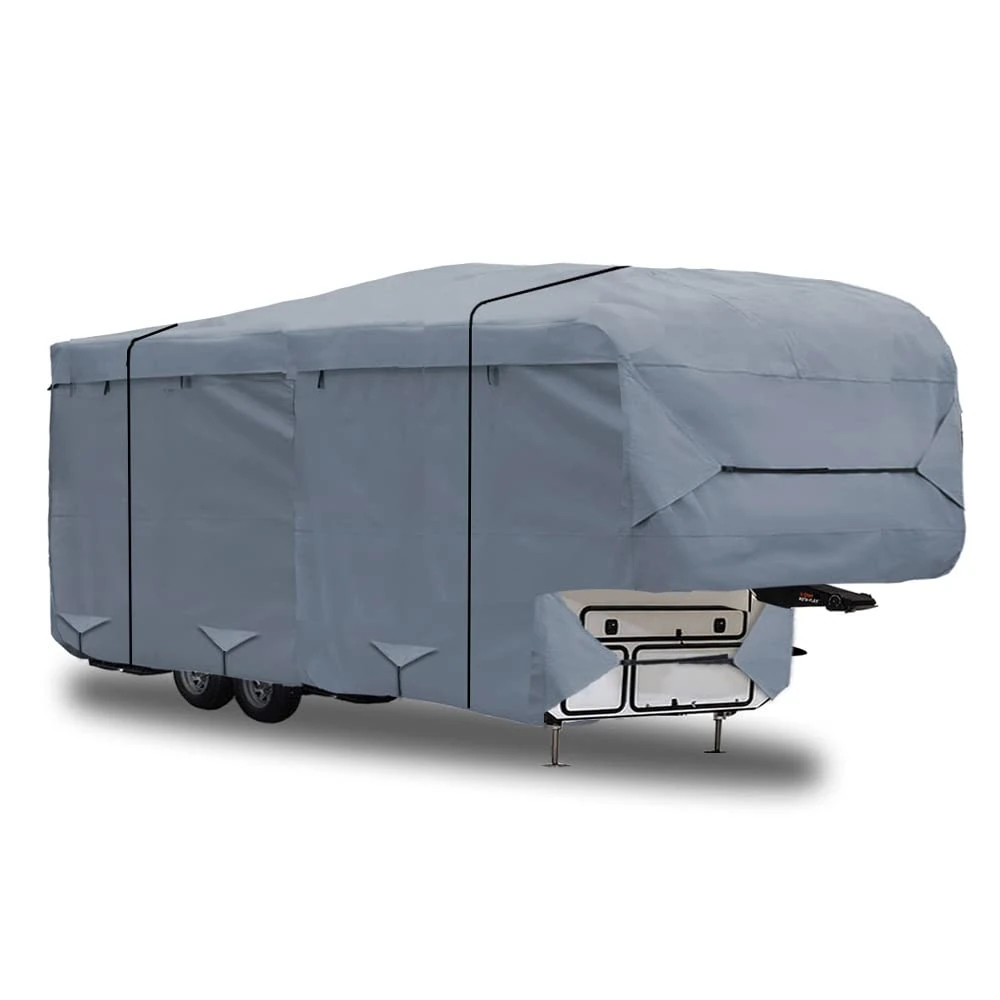 GEARFLAG 5th Wheel RV Cover 5 Layers top fits 32' - 34' with Reinforced Windproof Side-Straps Anti-UV Water-Resistance Heavy Duty for Motorhome Camper Trailer (Fits 32' - 34')