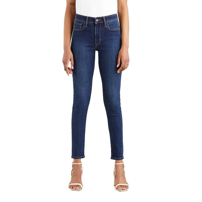 Levi's Women's 711 Skinny Dark Indigo-Worn in, Cobalt Overboard, 24W x 30L