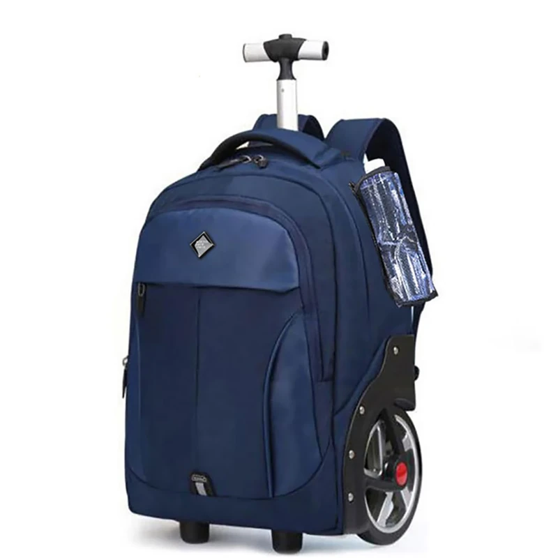 WMHYLYH Waterproof Rolling Backpack, Blue, 20 inches, Simplicity