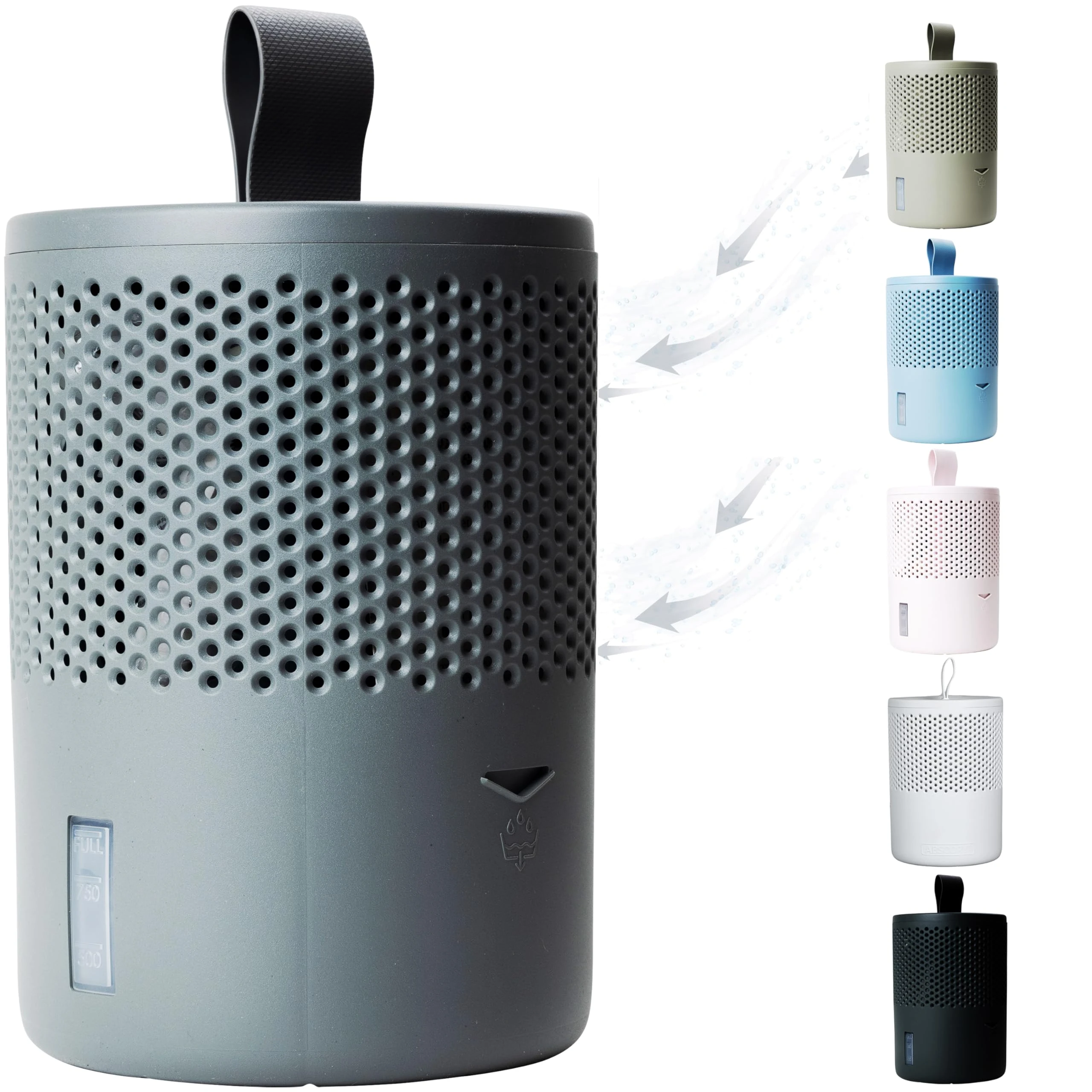 ABSODRY DUO Family Moisture Absorber 1.3lb Bag — Dehumidifier for Bedroom, Electricity & Battery Free Dehumidifiers for Home, Air Cleaner Odor Eliminator for Home Up to 90 Days, 165 ft² Gray 1 Pk