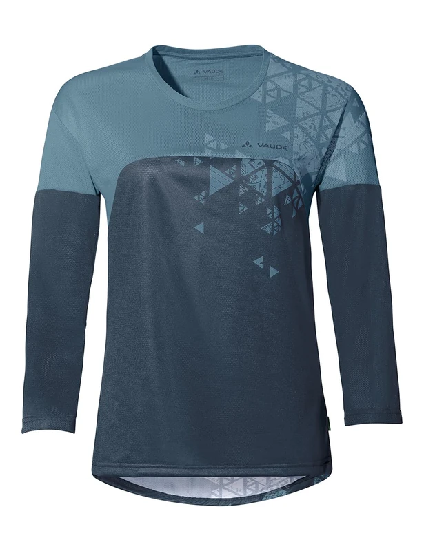 VAUDE Women's Moab LS T-Shirt V T-Shirt Blue Gray