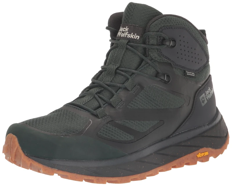 Jack Wolfskin TERRAVENTURE Texapore MID M, Hiking Shoe, Black Olive, - Image 1