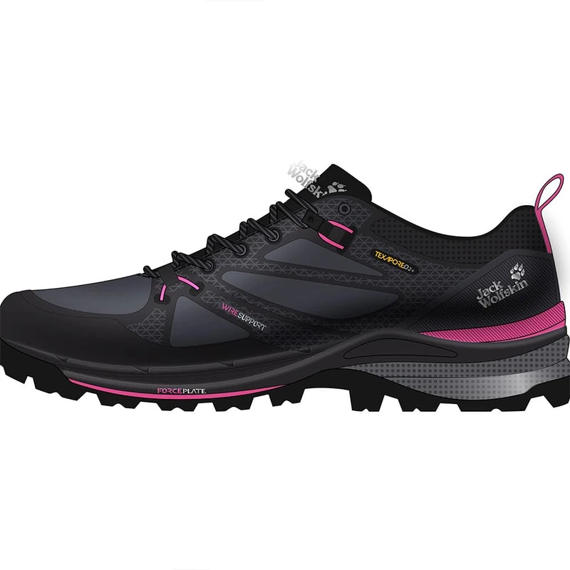 Jack Wolfskin Force Trekker Texapore Mid W Walking Shoes Women, Phantom Pink 2023, 9 UK - Image 1