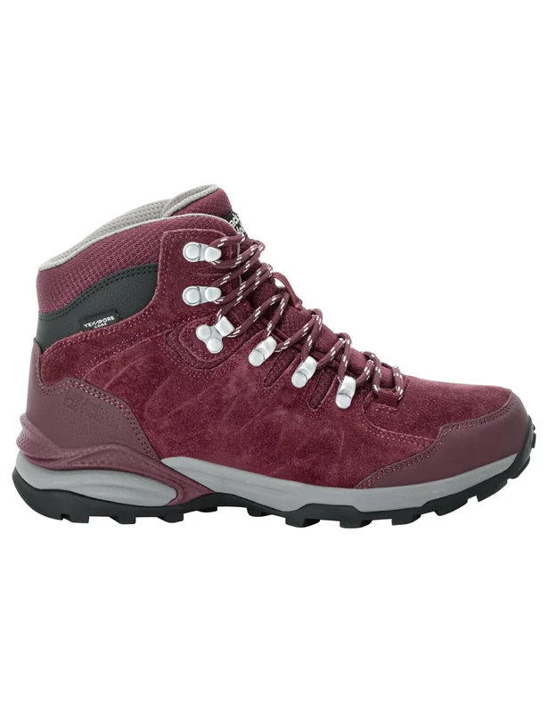 Jack Wolfskin Men's Refugio Texapore Mid MWalking Shoe, Dark Maroon, 4 UK