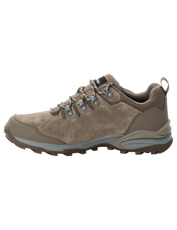 Jack Wolfskin Women's Refugio Texapore Low W Hiking Shoes, Chestnut, 41 EU, Chestnut, 8.5 UK