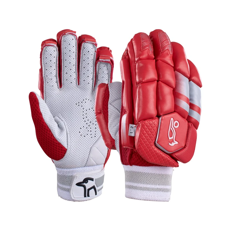 Kookaburra 2.1 T/20 - Red Cricket Batting Gloves - a l/h