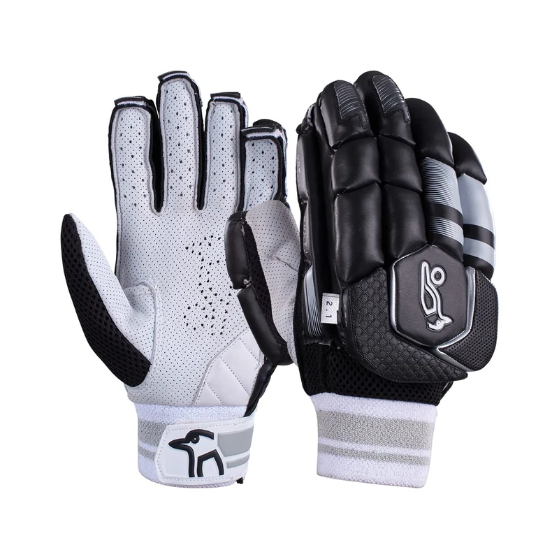 Kookaburra 2.1 T/20 - Black Cricket Batting Gloves - a r/h