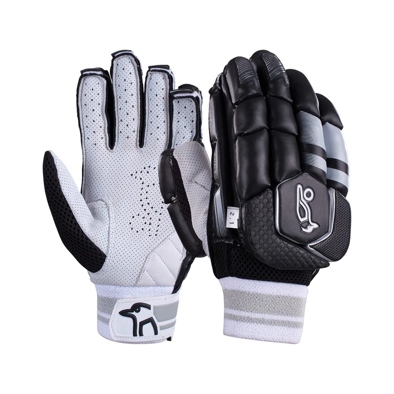 Kookaburra 2.1 T/20 - Black Cricket Batting Gloves - a l/h