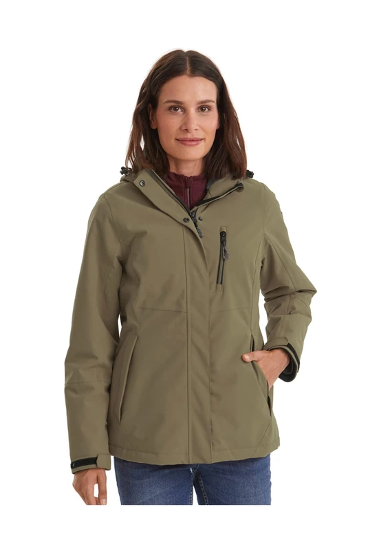 Killtec Women's Kow 140 Wmn Jckt Functional Winter Jacket with Zip-Off Hood, 00762-light Olive, 38