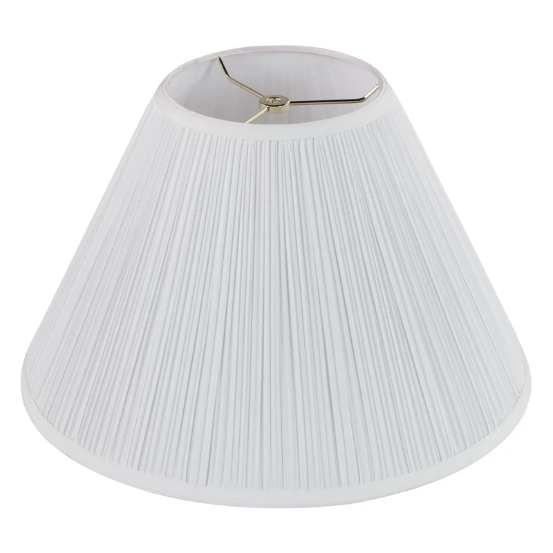 Aspen Creative 33138, Mushroom Pleated Traditional Spider Lamp Shade, Powder White, 7" Top x 17" Bottom x 13" Slant