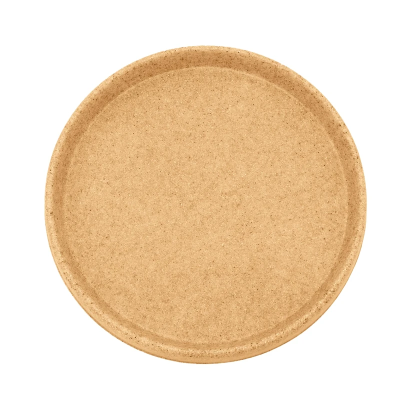 The HC Companies 23 Inch Terrazzo Round Premium Plant Saucer – Indoor Outdoor Plastic Plant Trays for Pots - 23.38"x23.38"x2.07" Sandstone