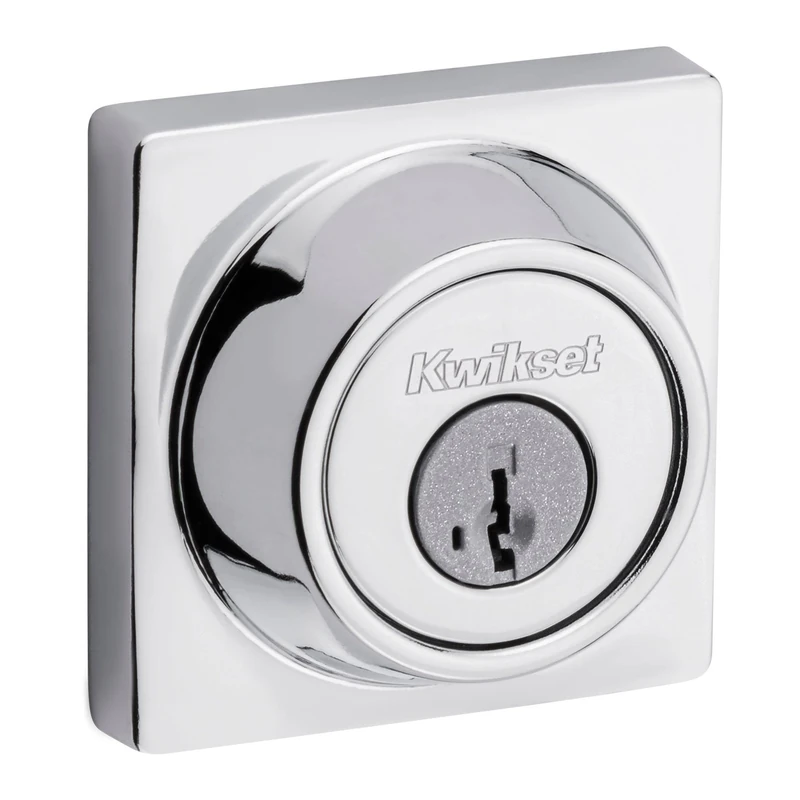 Kwikset 96600-736 660 Contemporary Deadbolt Series, Polished Chrome, with SmartKey