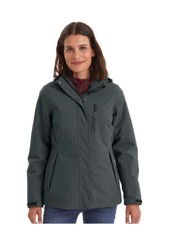 Killtec Women's Kow 140 Wmn Jckt Functional Winter Jacket with Zip-Off Hood, 00787-dark Teal, 40