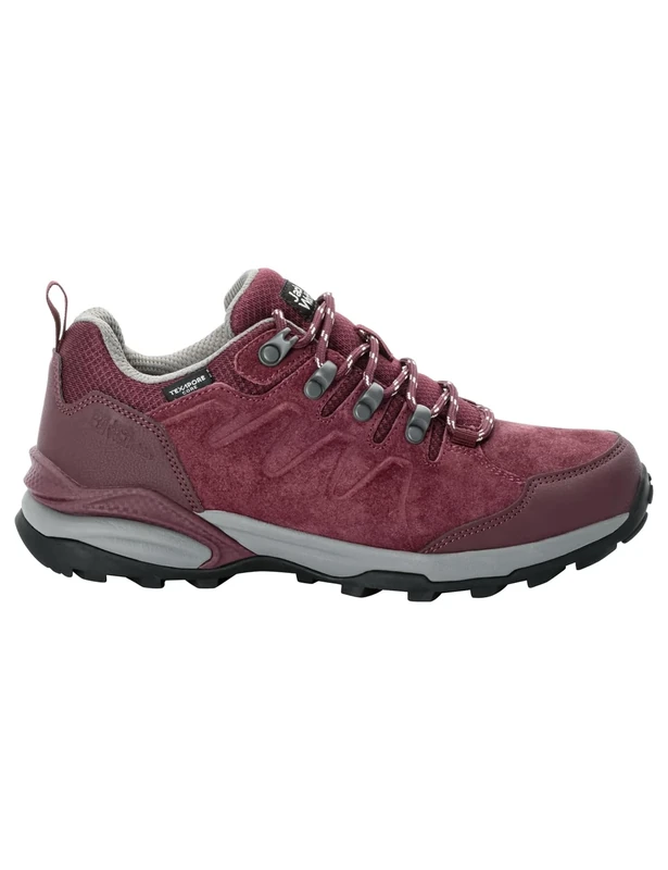 Jack Wolfskin Unisex-Adult Refugio Texapore Low W Hiking Shoe, Dark Maroon, 6
