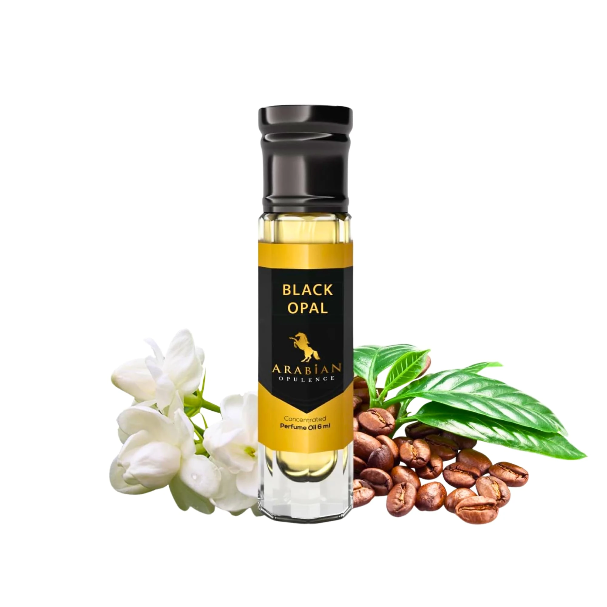 FR49 BLACK OPAL concentrated perfume oil for women. 6ml/15ml roll-on bottle. Arabian Opulence. Vanilla/coffee/sweet/warm spicy/white floral, 1