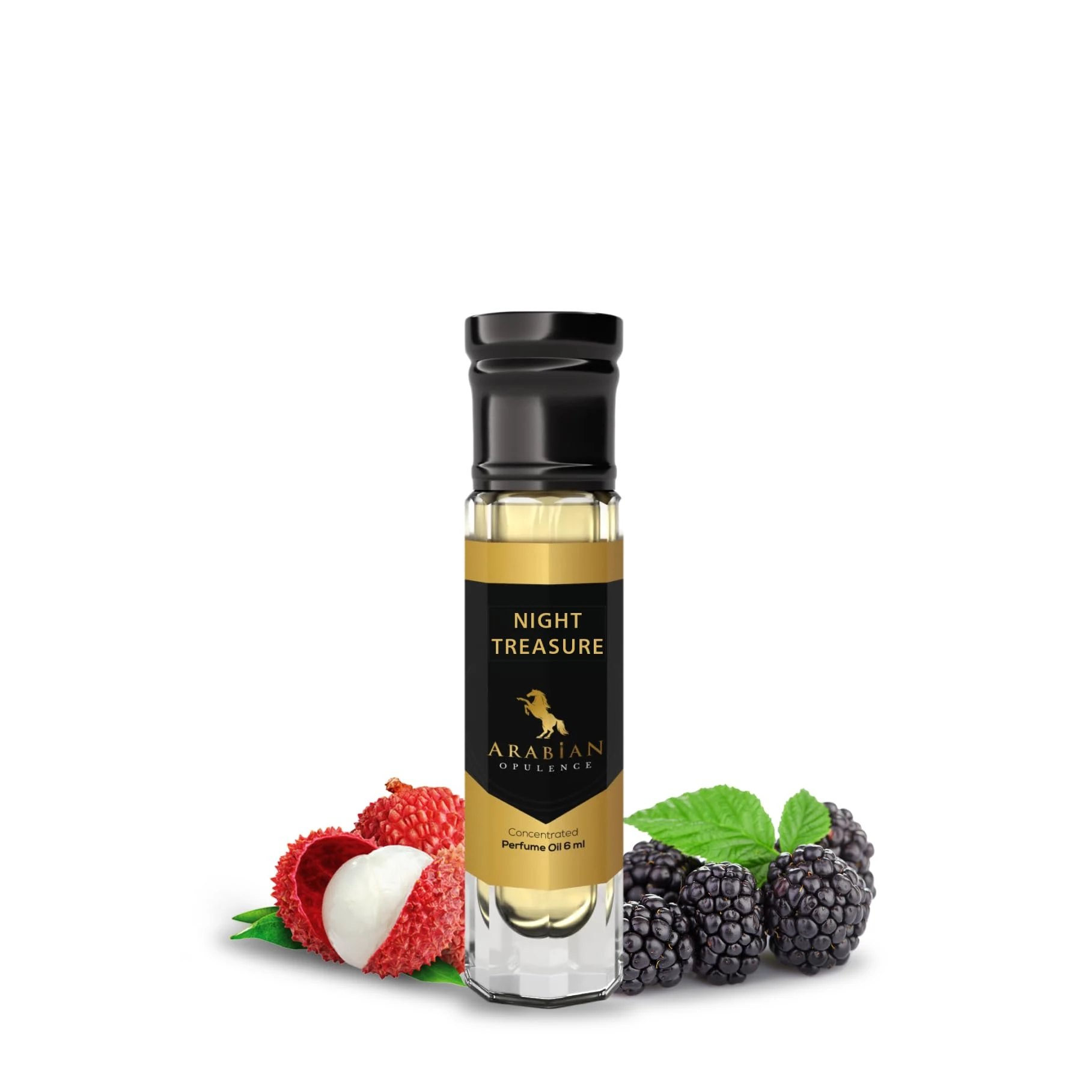 Arabian Opulence FR183 NIGHT TREASURE Roll-on Perfume Oil | Concentrated Fragrance Body Oil | Long Lasting Oil Based Perfume for Women | Travel Size Bottle Alcohol-Free (6ml)