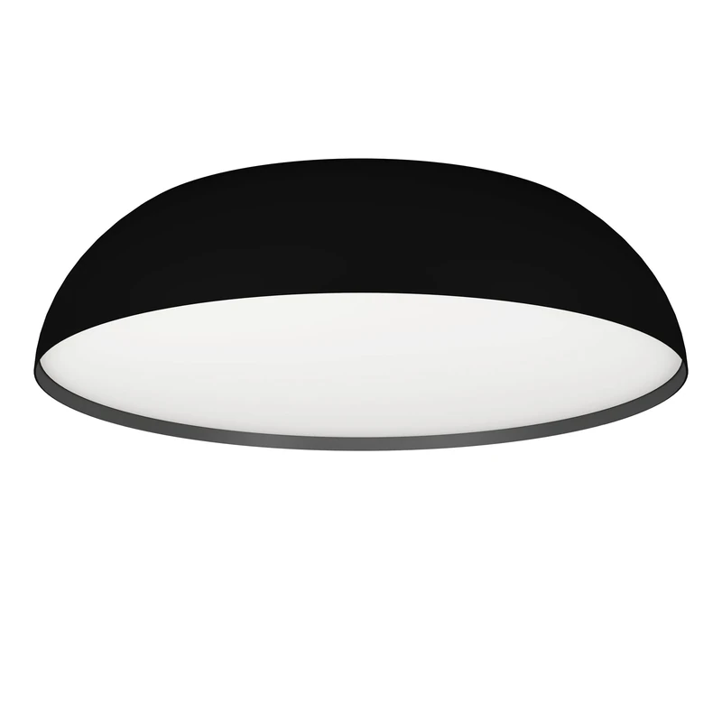 Eglo Connect.z Smart Home LED Ceiling Light Fixture Tollos-Z, Round Zigbee Lighting, app and Voice Control Alexa, Warm - Cool White, RGB, dimmable Spotlight, Black Metal lamp, Ø 22 in