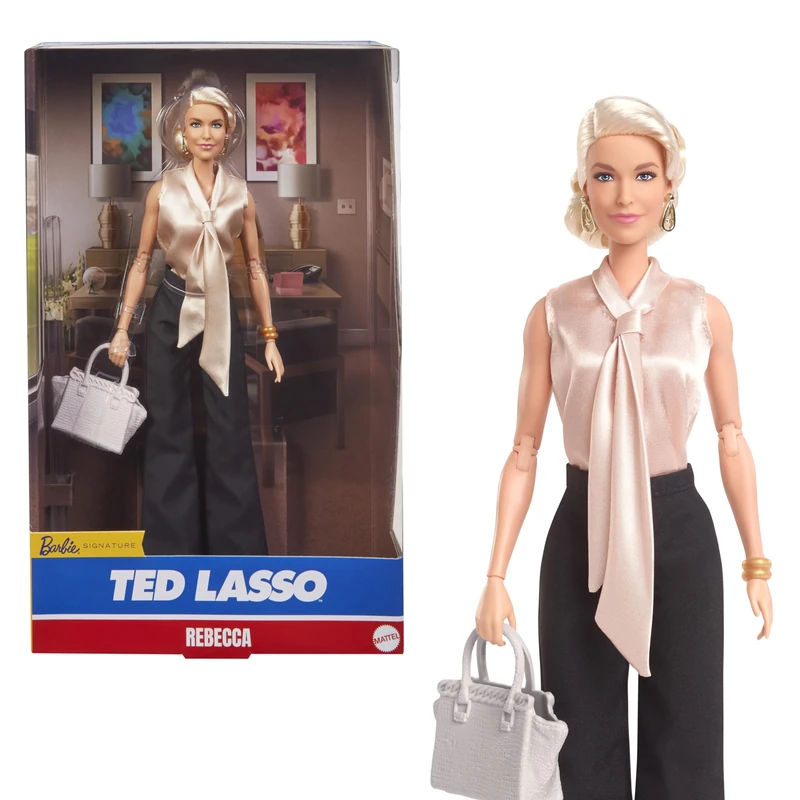 Barbie Signature Doll, Rebecca Welton from Ted Lasso Wearing Elegant Blouse and Black Slacks, Collectible with Displayable Packaging, HJW93