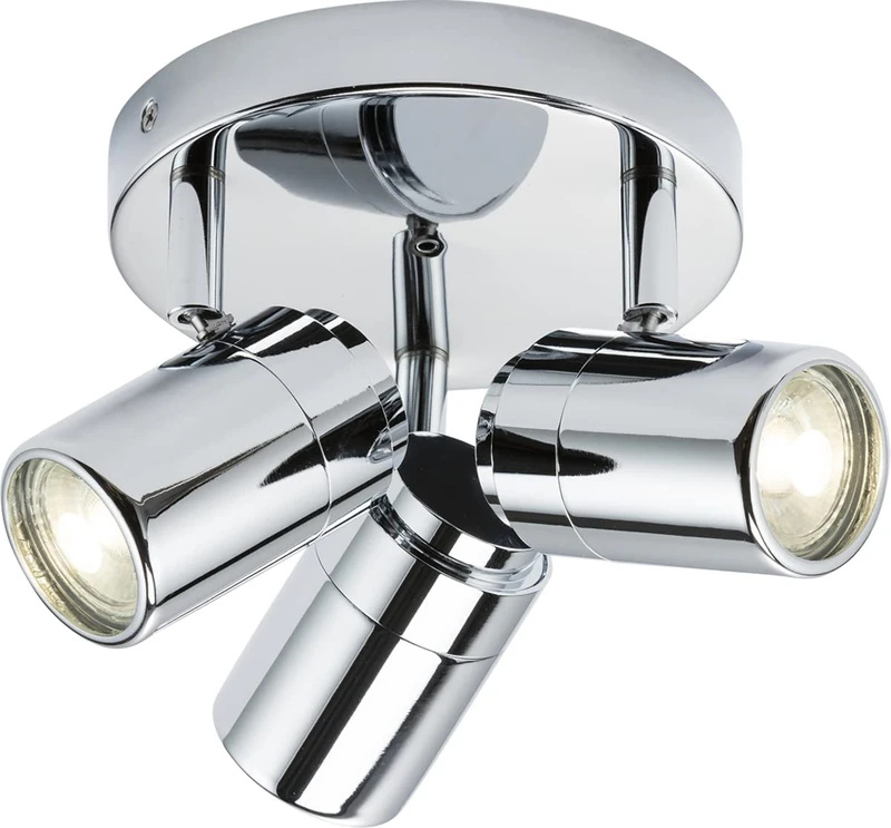 Knightsbridge 230V IP44 GU10 Triple Spotlight - Chrome