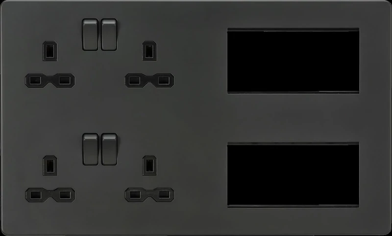 Screwless Combination Plate - Anthracite