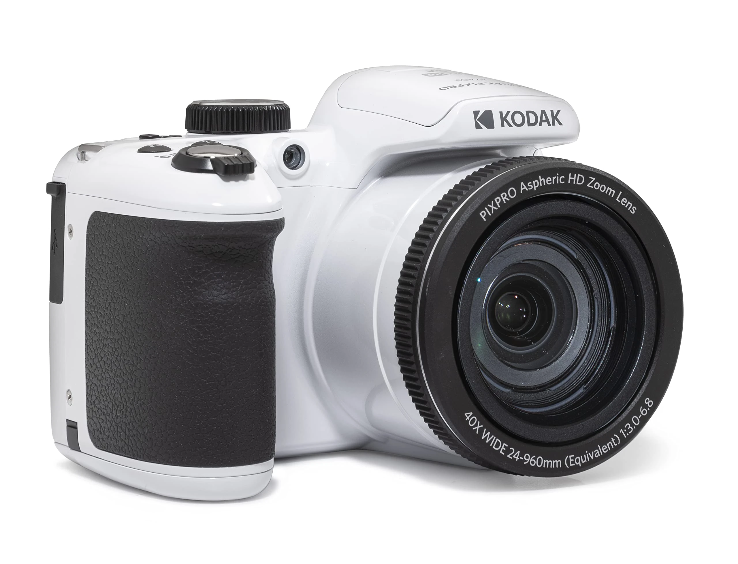 KODAK Pixpro Astro Zoom AZ405 - Digital Bridge Camera, 40x Zoom, 24mm Wide-Angle Lens, 20 Megapixels, 3-inch LCD, Full HD 1080p Video, Optical Image Stabilization (OIS), AA Battery - White