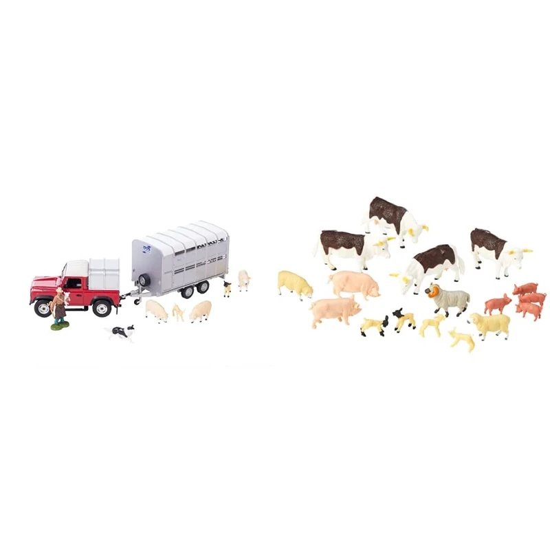 Britains 1:32 Sheep Farm Playset - Collectable Animals, Suitable for Collectors & Children 3+ Years Old - Mixed Animal Value Pack, Multicoloured, 43096