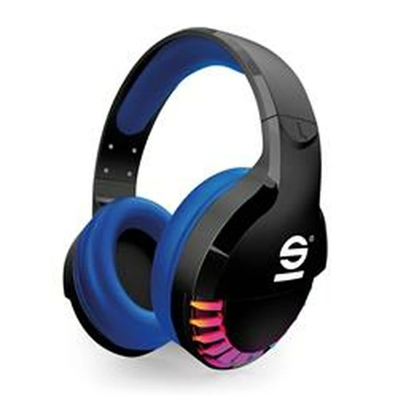 Celly, Wireless Speed Headphones, Sparco Line, Gaming Over Ear Headphones, with Functional Design and Adjustable Headband, Built-in Microphone and Remote Control, with Rainbow Led Lights