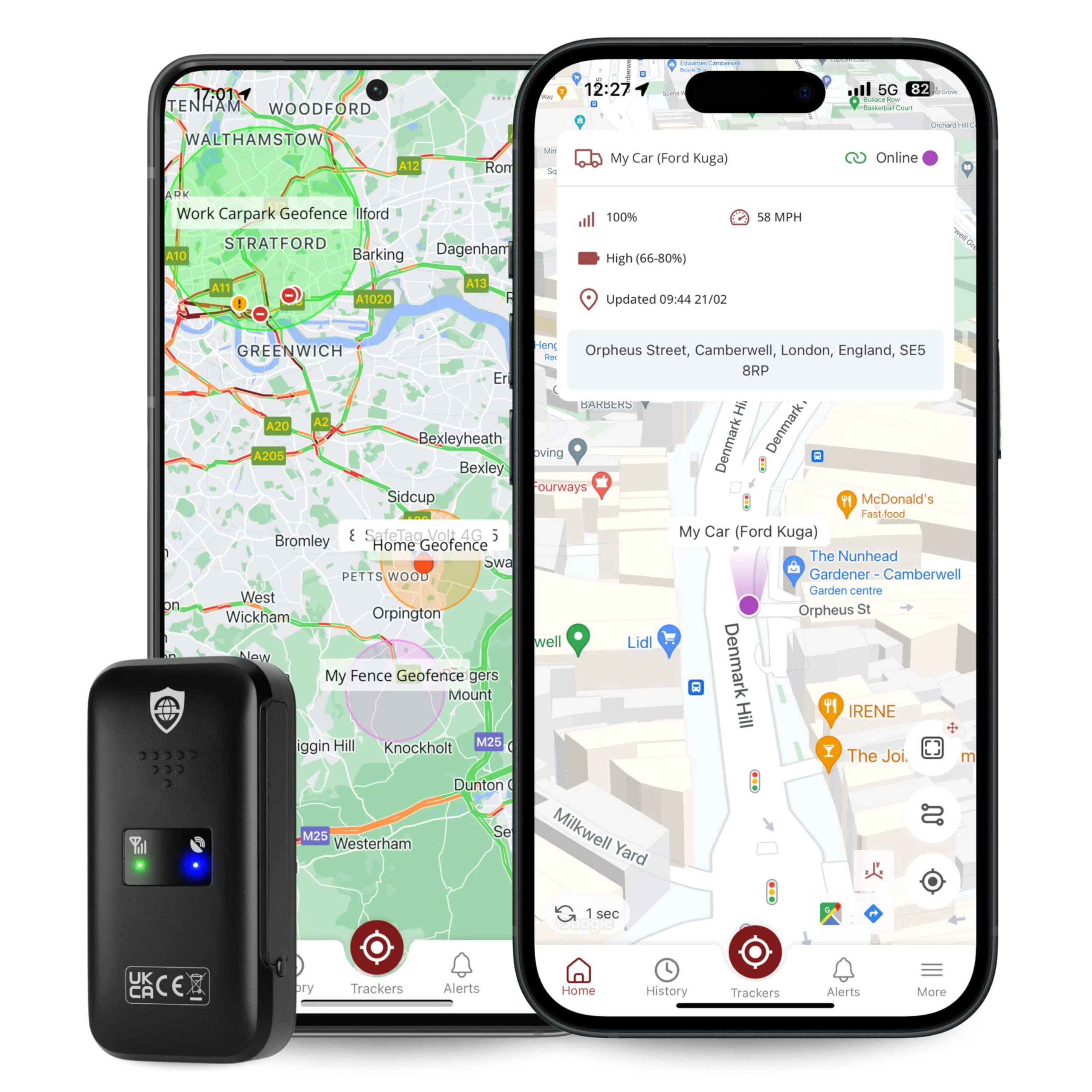 SafeTag Mini - Mini GPS Tracker for Car, Van, Motorbike & More, 34-205 Countries, Get Real Time Tracking, Alerts and Notifications, 7 Day Free Trial - Sim & Data Included, 12 Month Warranty (2G)