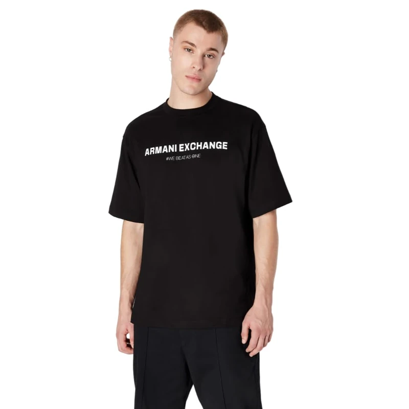 Armani Exchange Men's Limited Edition We Beat As One T Shirt, Black, M - Image 1