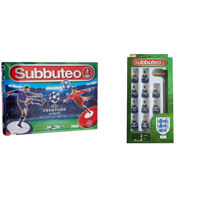 Paul Lamond Subbuteo 3365 UEFA Champions League Game & Subbuteo England Team Player Set,3485