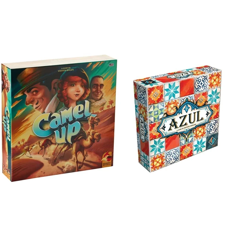 Plan B Games | Camel Up: 2nd Edition | Board Game | Ages 8+ | 3-8 Players | 30-45 Minute Playing Time & | Azul | Tile Laying Game | Ages 8+ | 2 to 4 Players | 30 to 45 Minutes Playing Time