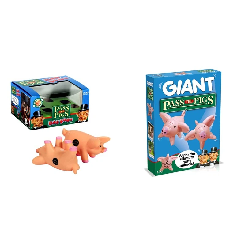 PASS THE PIGS Big Pigs Giant Dice Game - Family Party Game