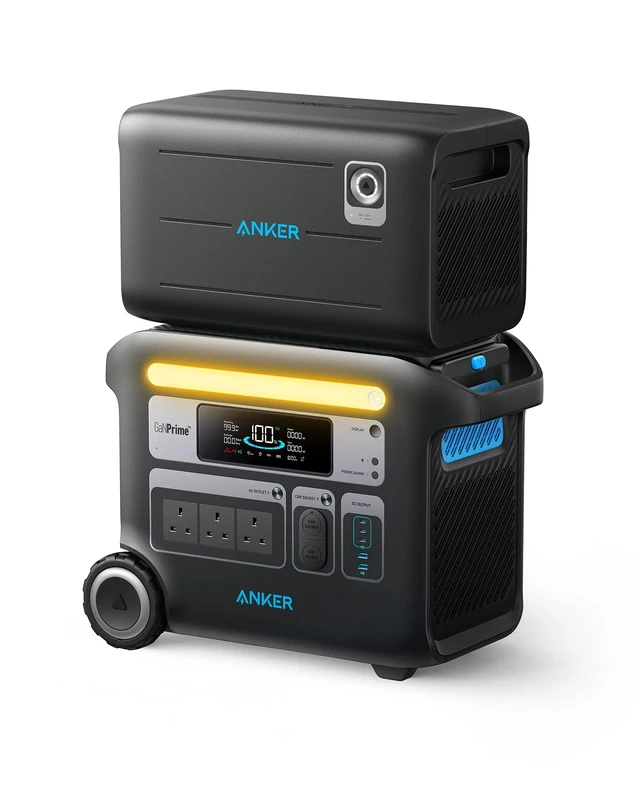 Anker PowerHouse 767 Power Station with 760 Extra Battery Bundle, 4096Wh LiFePO4 Battery with 3 AC Outlets Up to 2300W, GaNPrime Solar Generator for Home, Camping, RV (Solar Panel Optional) (A1780)