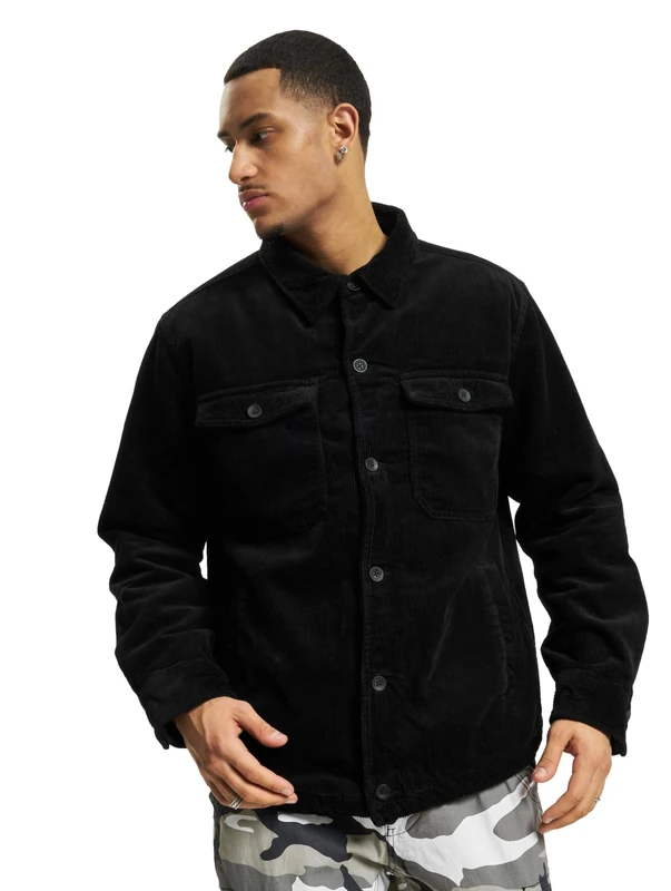 Brandit Corduroy Jacket, Color: black, Size: 5XL