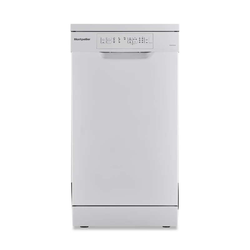 Montpellier MDW1054W 45cm 10 Place Freestanding Slimline White Dishwasher