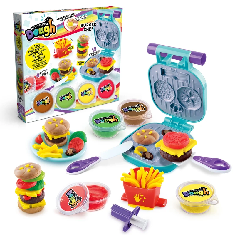Canal Toys - Burger Chef, antibacterial modelling clay, SND 006, multicoloured