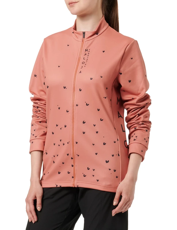 Maloja Women's Sawangm. 1/1 Jacket, Rosewood Flying Hearts, XL - Image 1