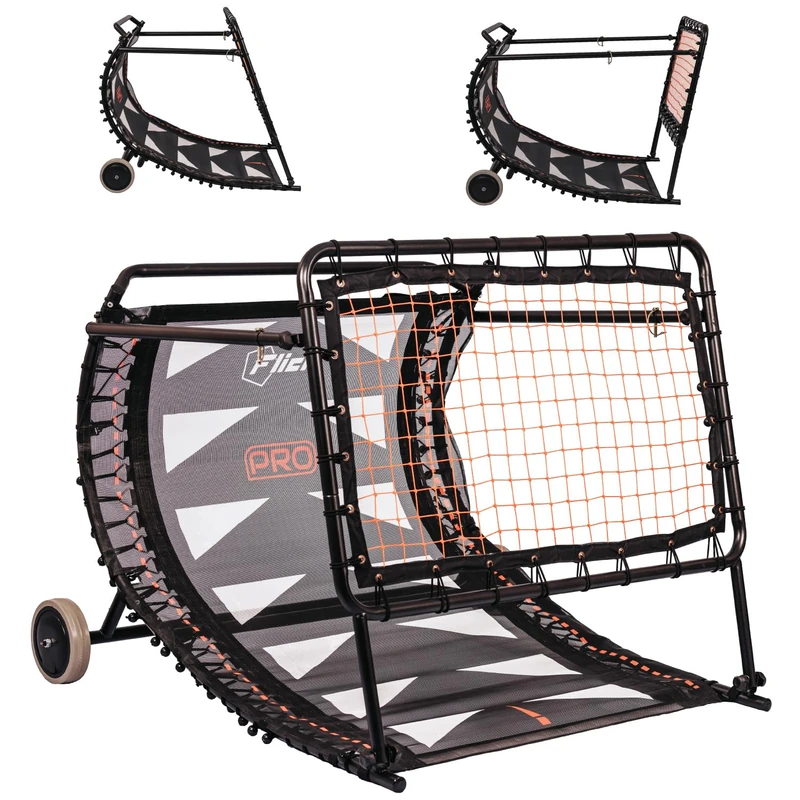FLICK Pro Skills Trainer - 3-in-1 Adjustable Football Rebounder Ramp, Rebound Net, and Passing Tunnel - Football Practice Equipment Designed To Improve Your Football Training - Image 1