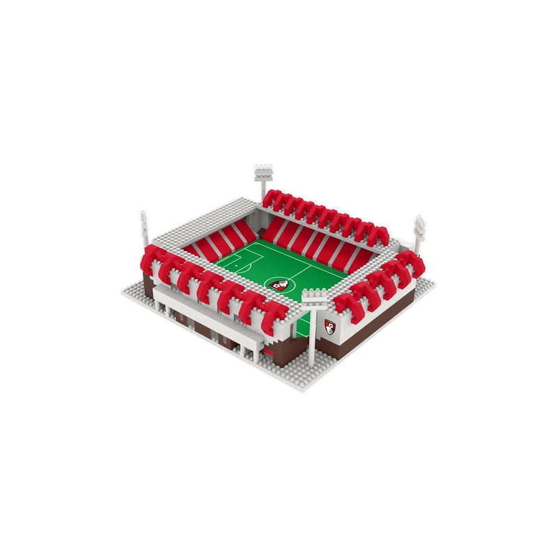 FOCO Officially Licensed AFC Bournemouth Vitality Stadium3D Bricks Mini BRXLZ Football Stadium Construction Set - Premier League Model - 1,795 Pieces - Ages 12+ - Sports Merchandise