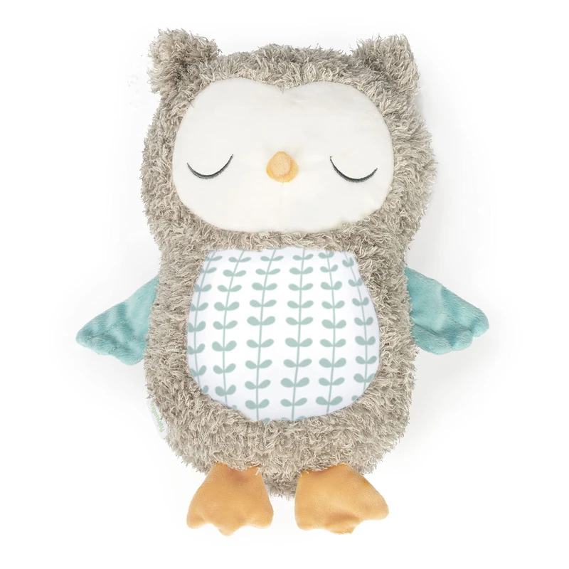 Ingenuity Snuggle Sounds Musical Bluetooth Soothing Plush Toy Nally The Owl, Newborn to 36 Months, Unisex