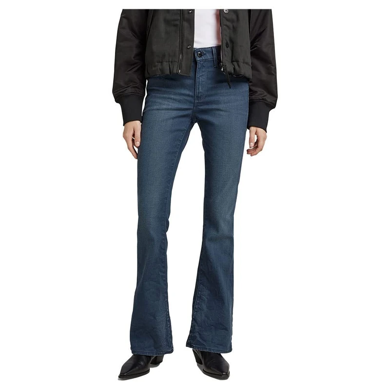 G-STAR RAW 3301 Women's Flare WMN Jeans, Worn in Rivulet, 28W/32L, Worn in Rivulet, 28W x 32L