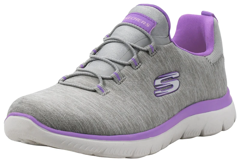 Skechers Women's Summits Quick Getaway Sneaker - Light Grey/Purple