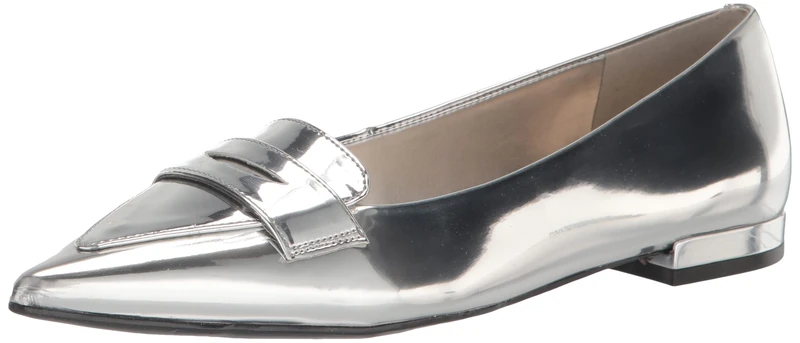 Nine West Women's Lallin Ballet Flat, Silver 040, 6 UK - Image 1