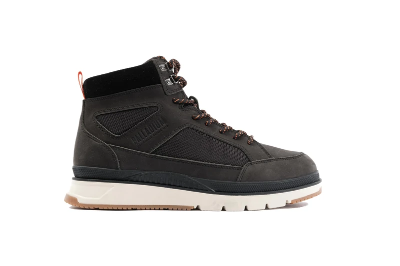 Palladium Men's Pallasider Mid Cuff Sneaker, Black, 9 UK