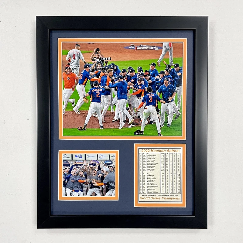 Legends Never Die, Inc. Houston Astros | 2022 World Series Champions | 12"x15" Framed Photo Collage (Celebration) - Image 1